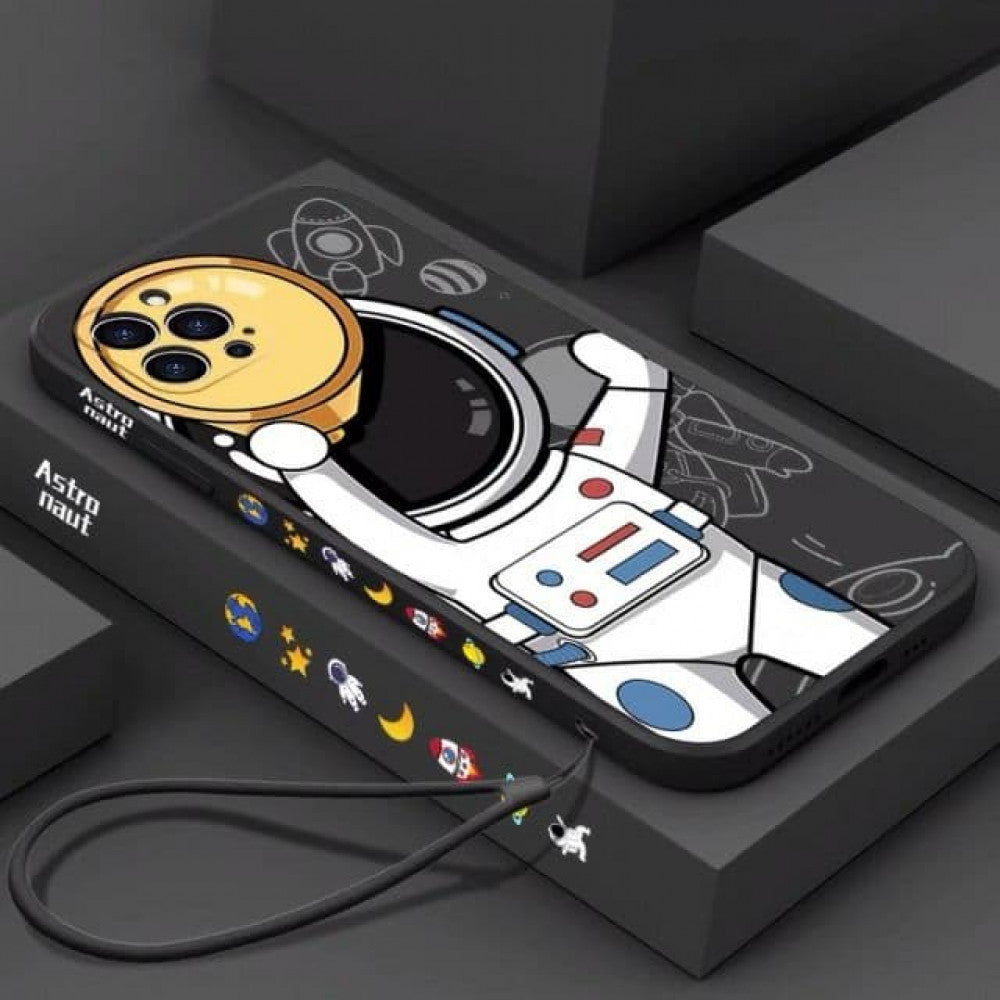 Cute Astronaut Hand Lanyard TPU Case iPhone 12 Pro Max 6.7"