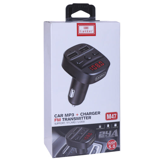 Fm Modulator MP3 | Car Charger | 3.1A | 2U | 1C - Earldom ET-M47