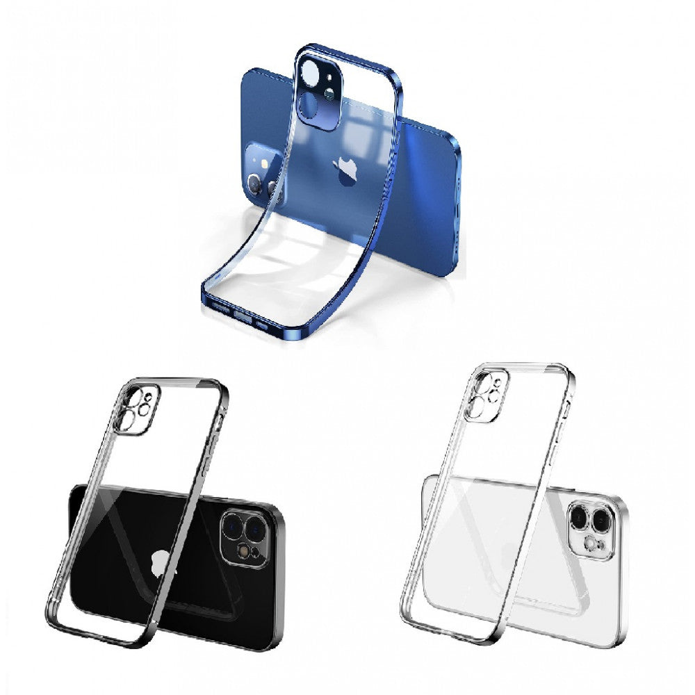 Electroplating TPU Case with Camera Lens protector iPhone 12 Pro 6.1" - Blue