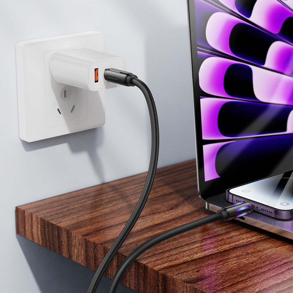 Кабель Cable USB C to Lightning 27W PD (1m) — Hoco U136 — White