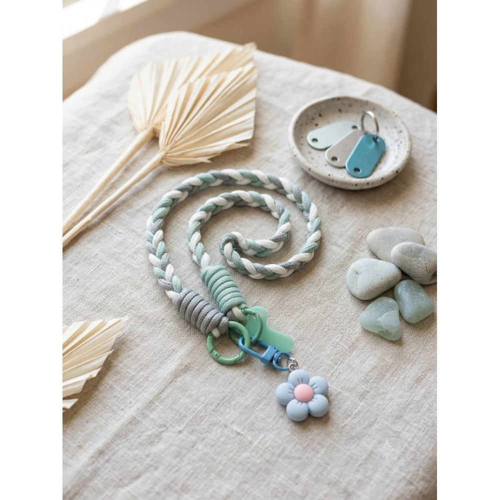Брелок «Braid Flower» — Mint&Gray