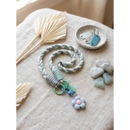 Брелок «Braid Flower» — Mint&Gray