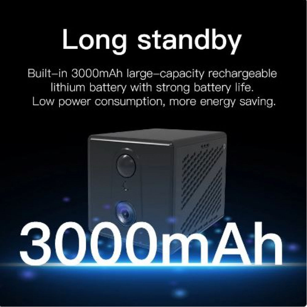 IP Camera mini HD 4G with SIM card, 3 MP, 3000 mAh human detection, Wi-Fi