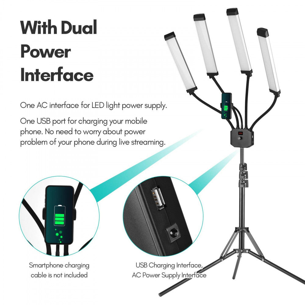 LED lamp HD-65X 448 pcs 3200K-5600K + holder