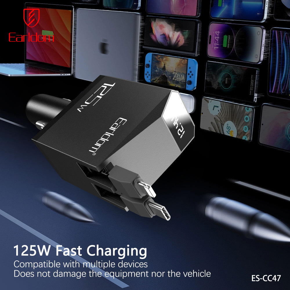 Car Charger 125W 1U 1C Earldom ES-CC47