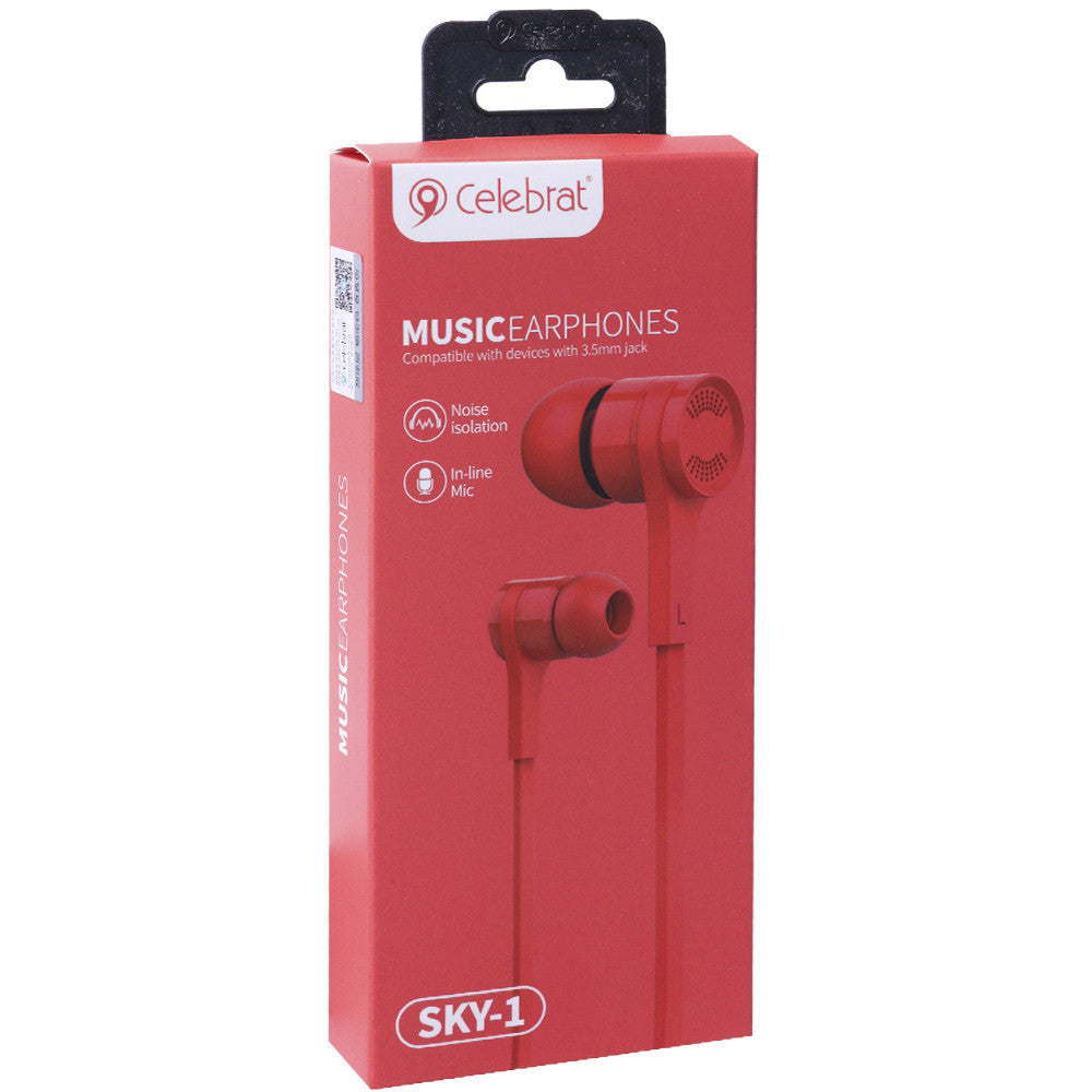 Headphones with microphone 3.5mm Celebrat Sky-1 – Blue