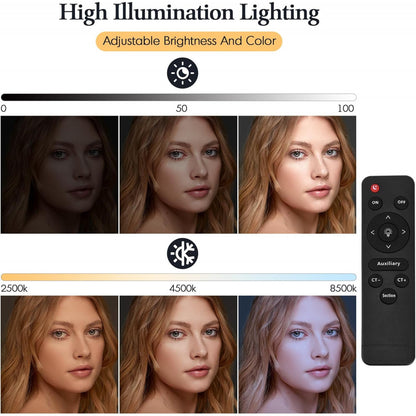 Студийный LED-прожектор P60S, двухцветная, 2500 K-8500 K, КРИ 95, с ручкой, для освещения відеозйомки и влогов