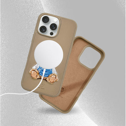 Polo Everley Leather Case with Magsafe iPhone 16 Pro — Champaign Gold