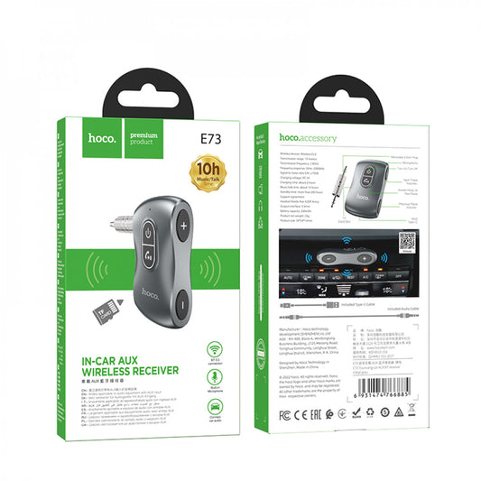 Bluetooth Audio Receiver Hoco E73 – Metal Gray