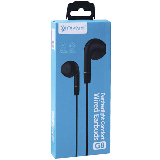 Headphones with microphone 3.5mm Celebrat G8 – Black