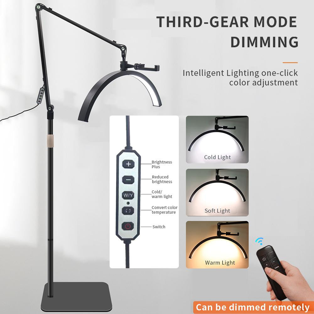Shadowless LED crescent moon lamp HD-M40X 36W White color 3200-5600K 50cm light:238 145-187cm Alloy lamp head+metal support