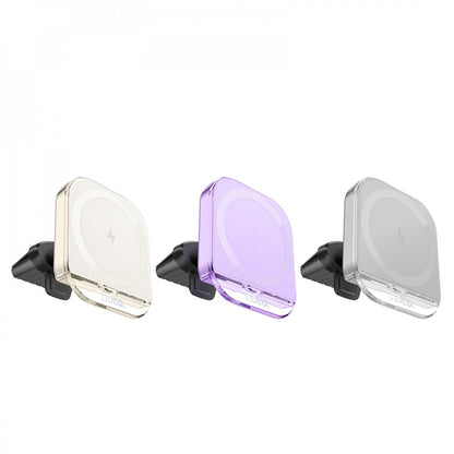 Car Holder – Hoco HW17 Magic magnetic wireless fast charging – Gray