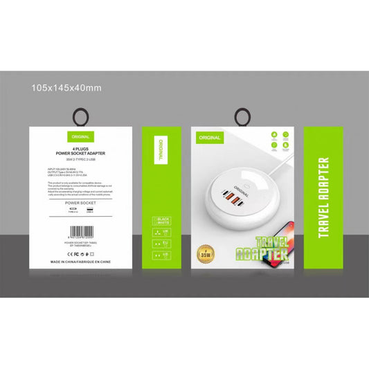 Fast Charger 2-Type C 2-USB 35W PD Noobiggi NB