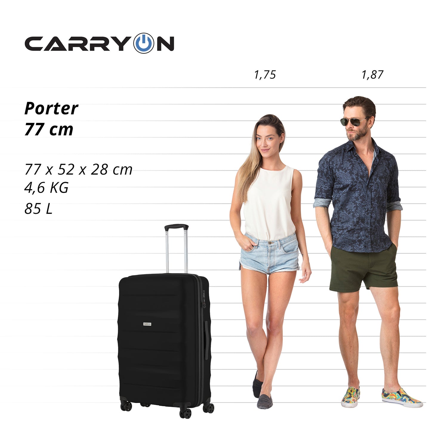 Valise CarryOn Porter (L) Black (502445)