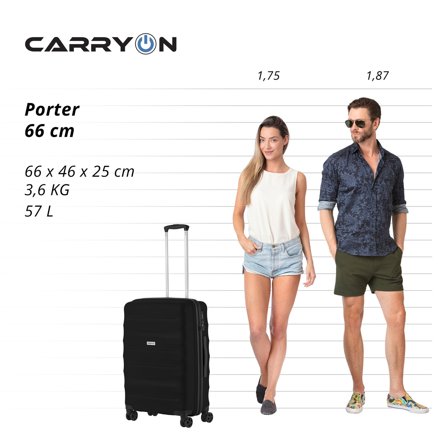 Valise CarryOn Porter (M) Black (502444)