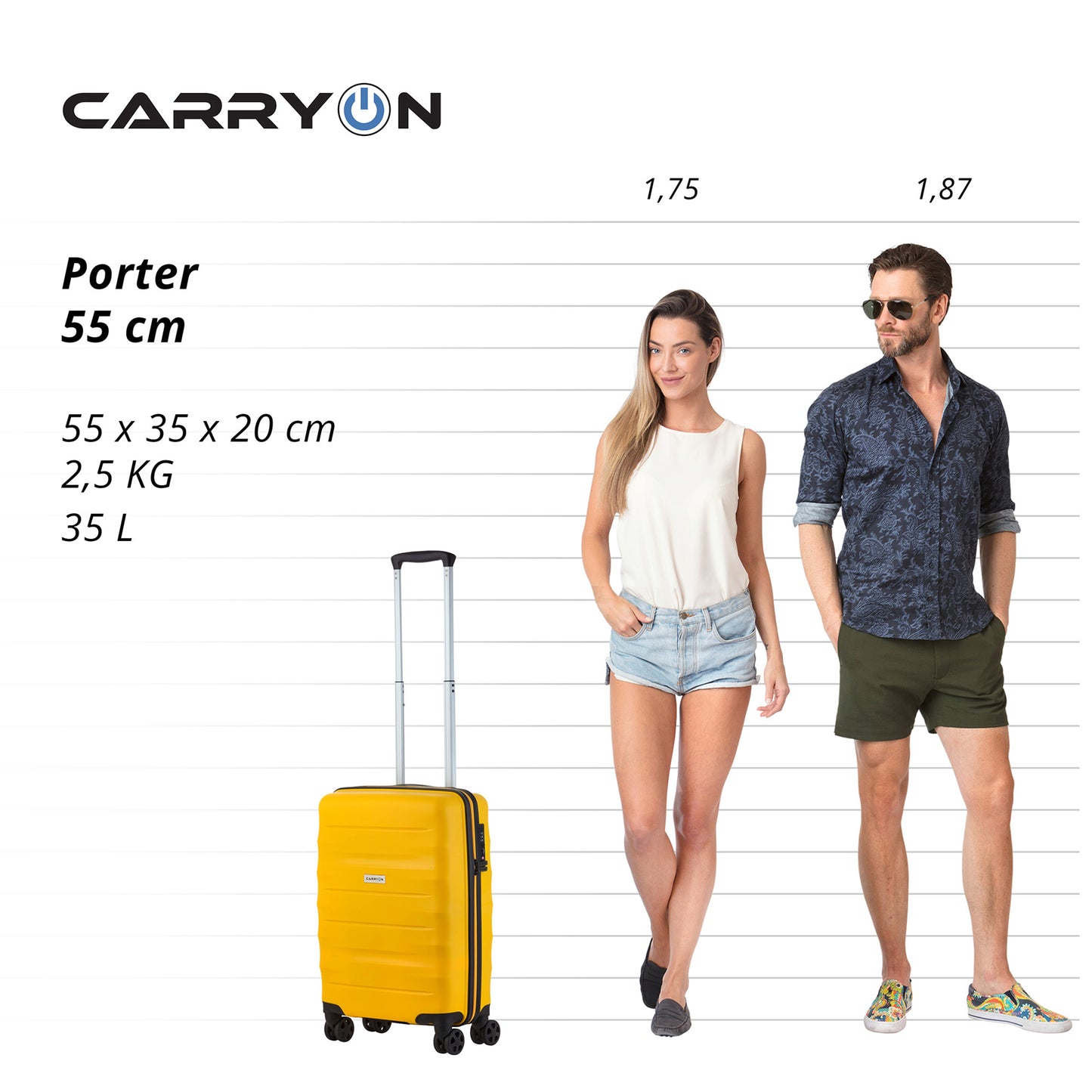 Valise CarryOn Porter (S) Yellow (502456)