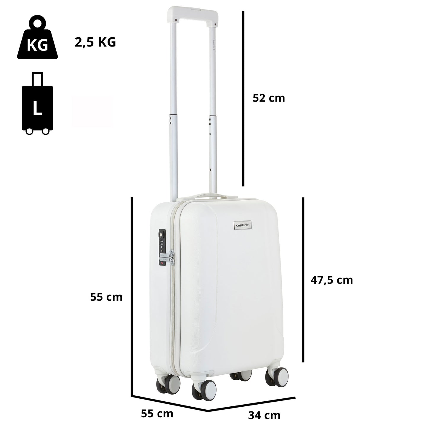 Valise CarryOn Skyhopper (S) White (502422)