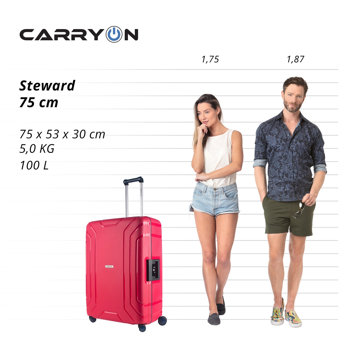 Valise CarryOn Steward (L) Red (502263)