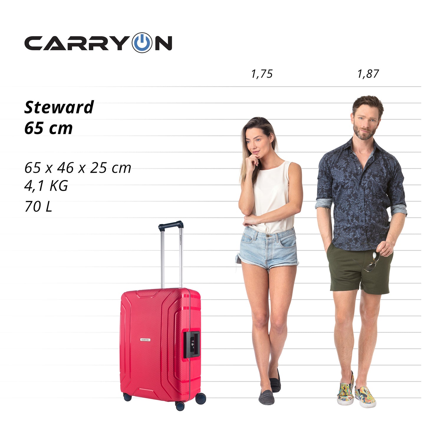 Valise CarryOn Steward (M) Red (502262)