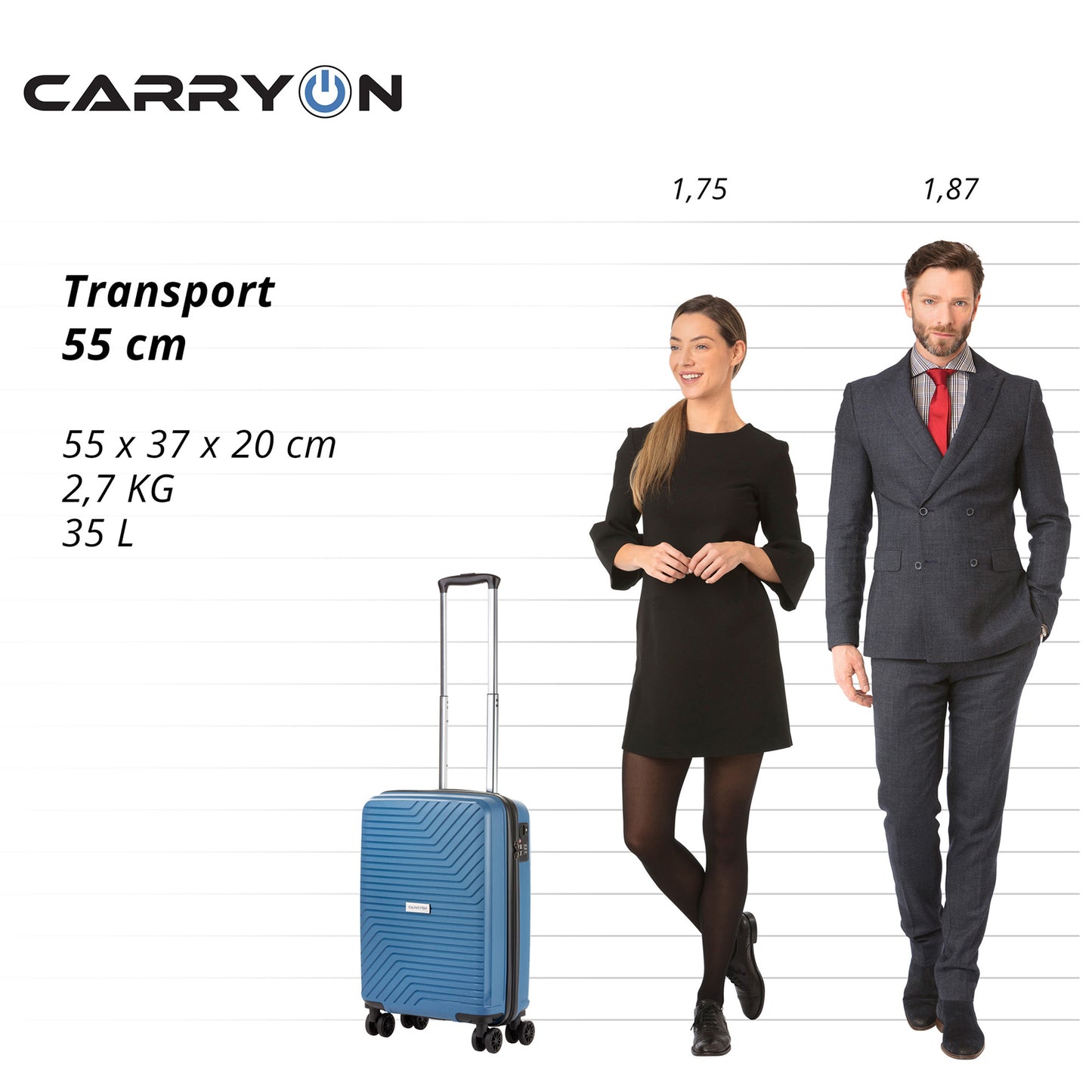 Valise CarryOn Transport (S) Blue Jeans (502407)