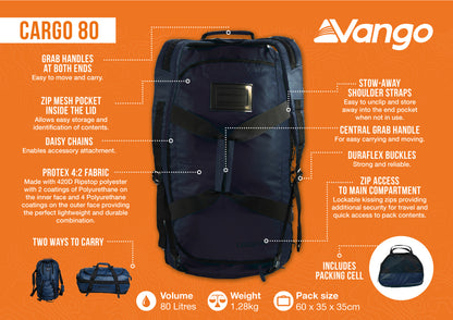 Travel bag Vango Cargo 80 Moonlit Ocean (RUUCARGO0000006)