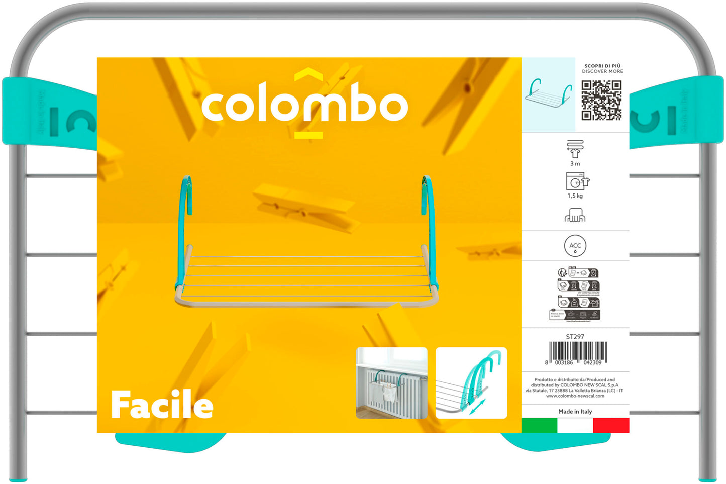 Сушарка для білизни навісна Colombo Facile 3 (ST297)