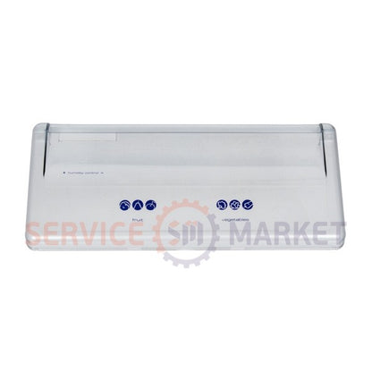 Vegetable drawer panel for cold chamber 465x200mm Whirlpool