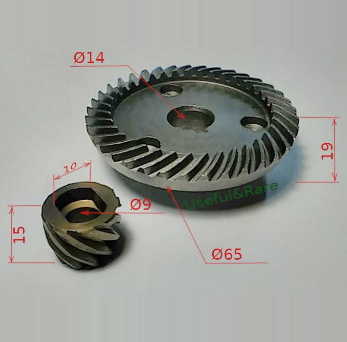 Stern, Einhell, Craft AG 230-disc angle grinder gears pair 65*14-15*9-10