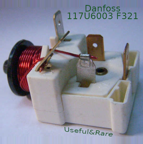 Inductive coil starting relay Danfoss 117U6003 F321 0.3 Ampere EN101