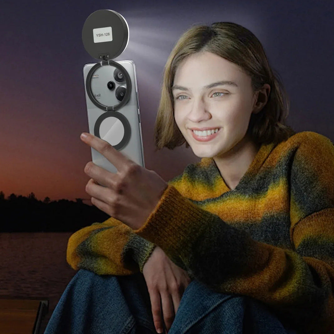 On-camera LED video light makeup mirror YSH126