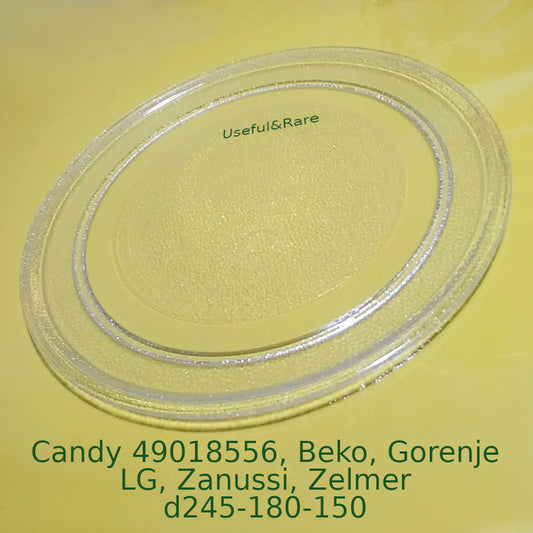 Tray d245 for microwave oven Candy, Beko, Gorenje, LG, Zanussi, Zelmer