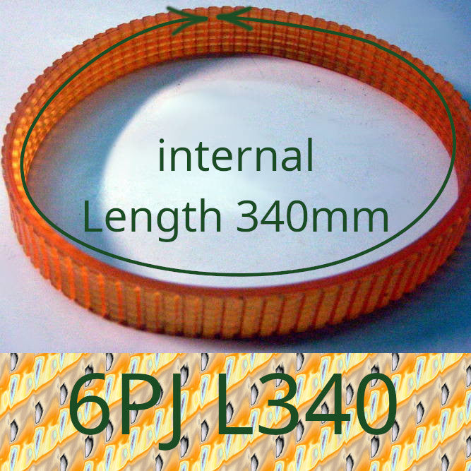 Planer machine drive V-Belt 6PJ350 (L340)