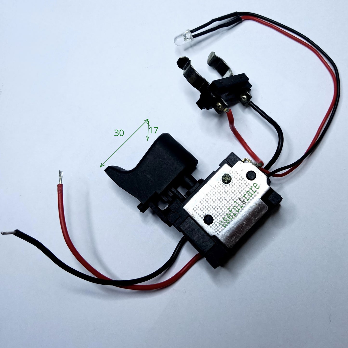 Button 30*17 KL01 6<16 24V DC screwdriver Rostec IzhMash Zenit Forte (with light bulb)