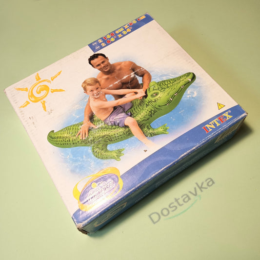 Inflatable toy raft Intex 58546 "Crocodile" (168x86 cm) for children's water games