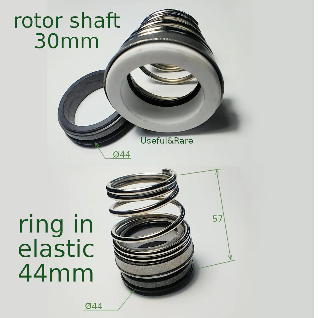 Pressure mechanical seal 155-30 on shaft 30 mm conical spring