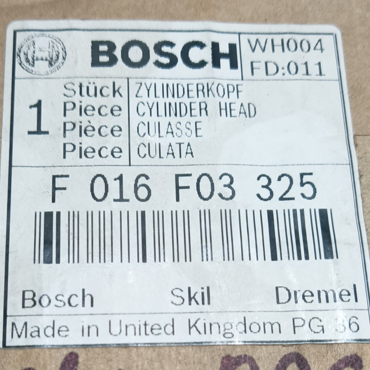 BOSCH AQUATAK 110 high pressure washer plunger block head original F016F03325