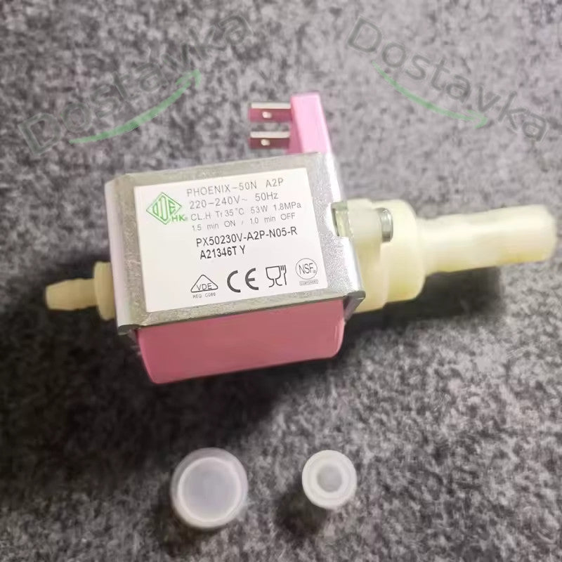 Насос вибрационный ODE Phoenix 50N (230В 53Вт ø1/8"-ø6мм) для кофемашины Lavazza, N&W, Necta Vending