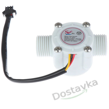 Water Flow Sensor Hall Effect Flow Meter 1-30 L/min for Arduino Systems