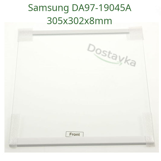 Samsung DA97-19045A refrigerator Freezer shelf 305x302x8mm (glass, with frame)