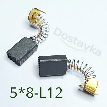 Graphite brushes 5*8-L12 with slots (without slots) (pins bracket 9*9 h7)