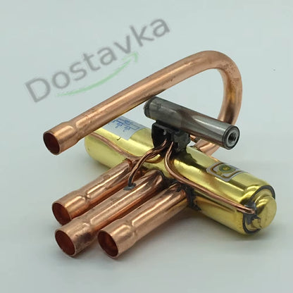 4-way valve DHF-11 (inlet 1/2" ODF, outlet 5/8" ODF) for air conditioner