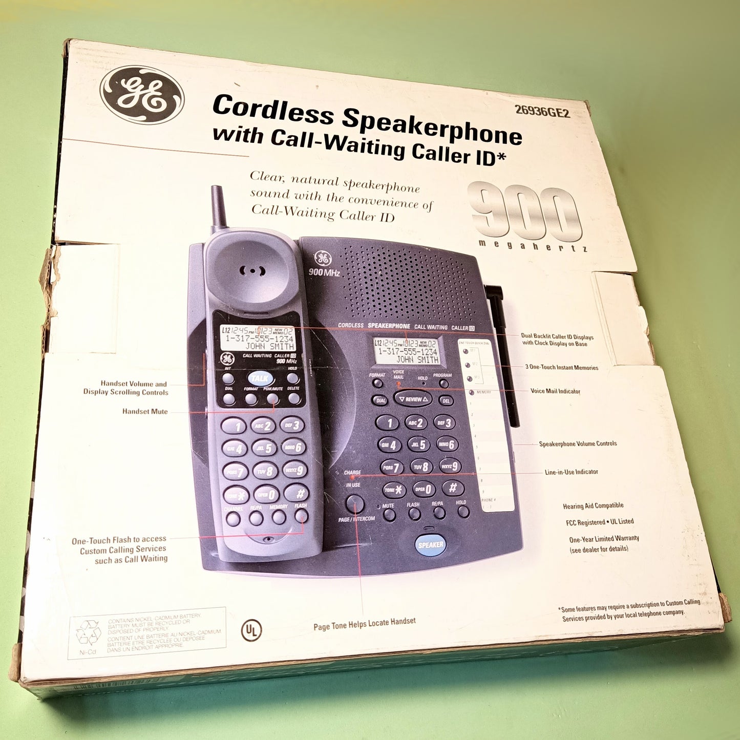 General Electric Cordless Phone 26938GE2 (Caller ID)