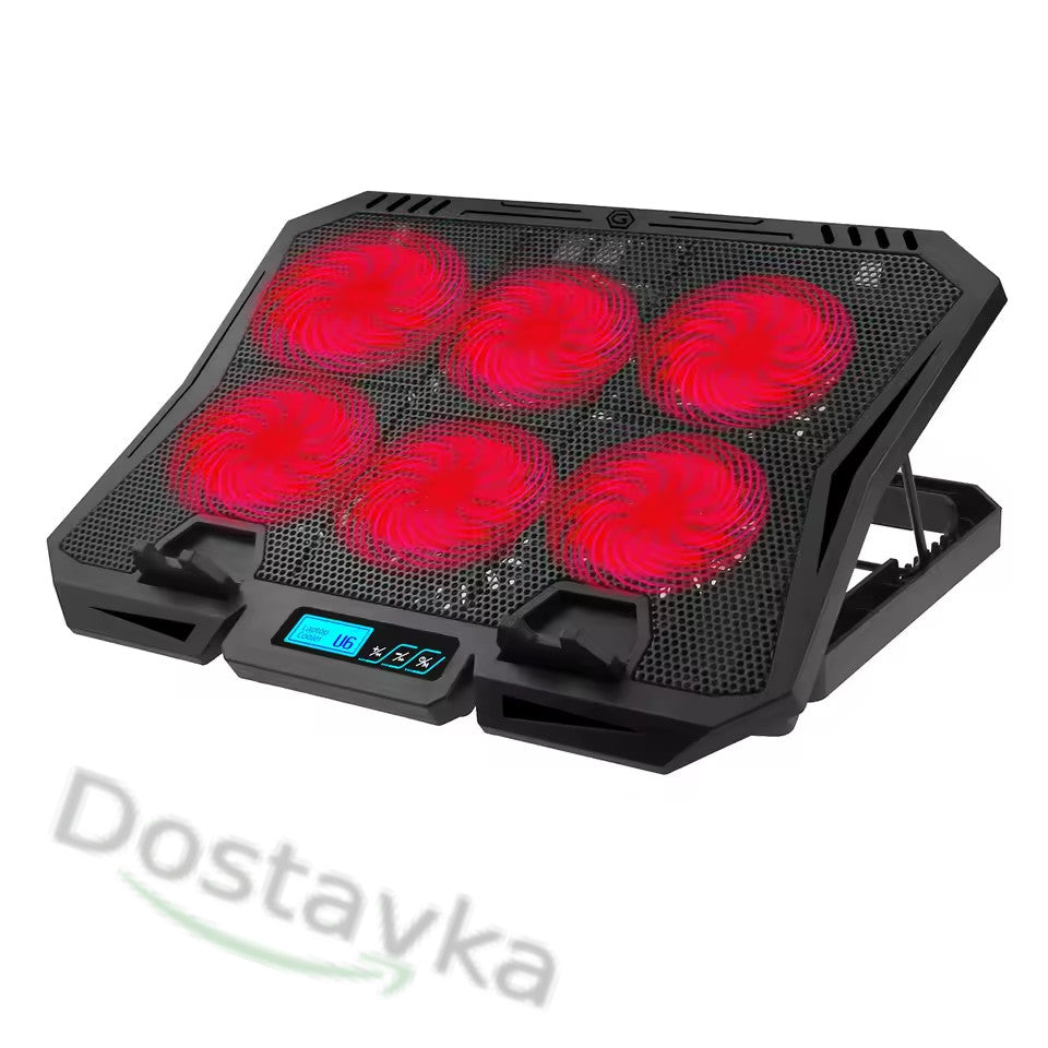 Laptop Cooling Pad with Cooler H9 (2 USB Ports + 6 Fans)