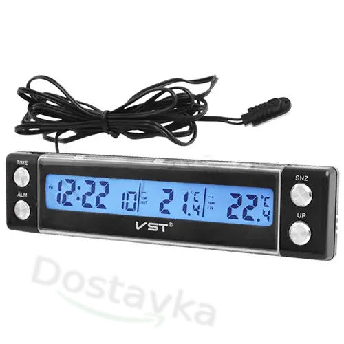 VST Car Clock VST-7036 (2 Temperature Sensors)