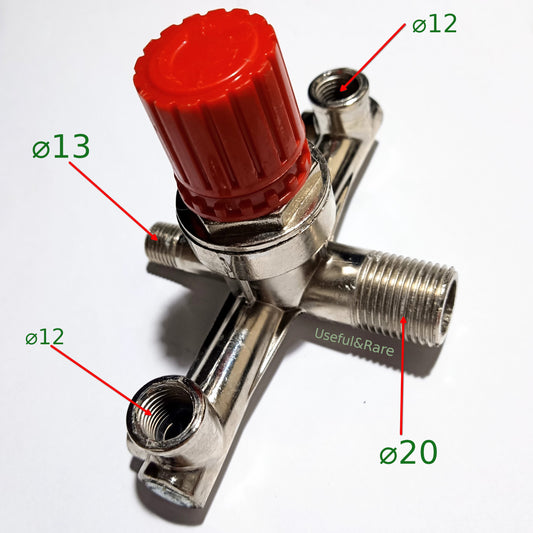 Air compressor Double Outlet Tube Alloy 1/4"(13-20mm)