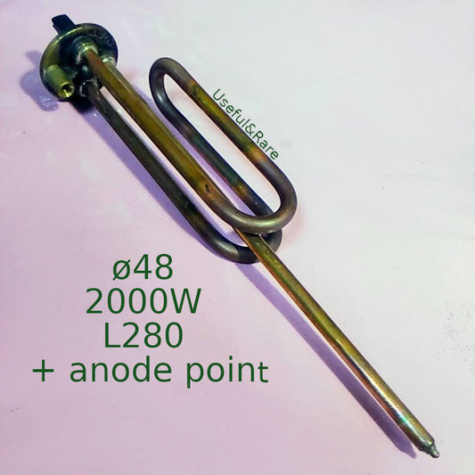 Atlantic water heating copper element d48 L280 2000W with anode point thread
