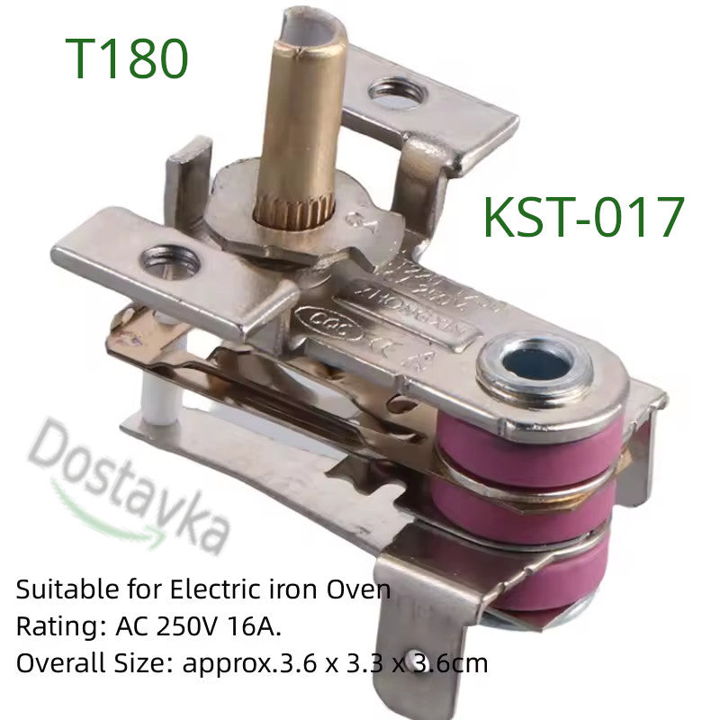 Adjustable switch bimetallic thermostat KST-017 T180 16A