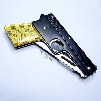 Switchblade in the form of a pistol