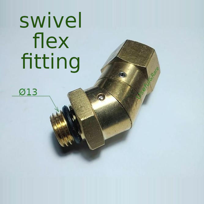 High pressure washer swivel flex fitting 13 mm