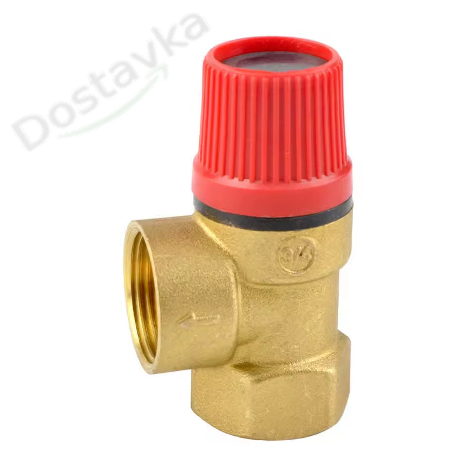 Water Heater Safety Relief Valve (3 Bar, 3/4" Internal Thread, Brass)